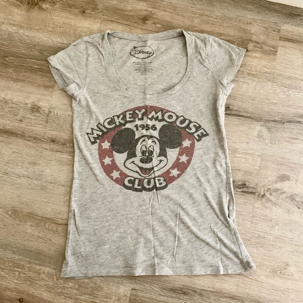 Grey Disney Mickey Mouse T-shirt S